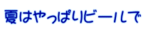 夏はやっぱりビールで